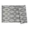 Black and Gray Ikat Outdoor Floor Runner 3ft. x 6ft.